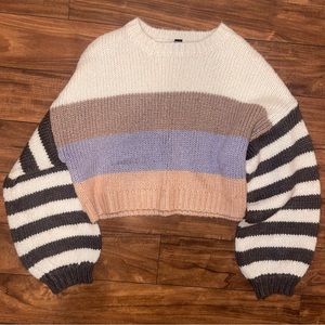 Forever 21 striped cropped sweater